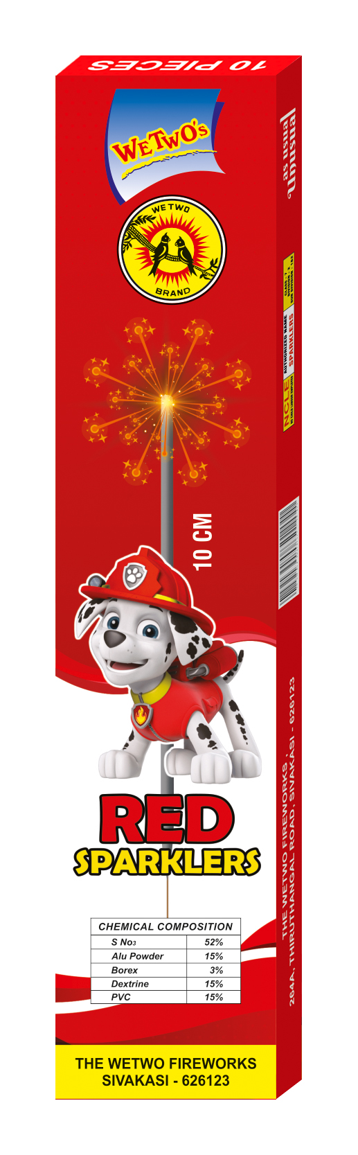 10 CM Red Sparklers