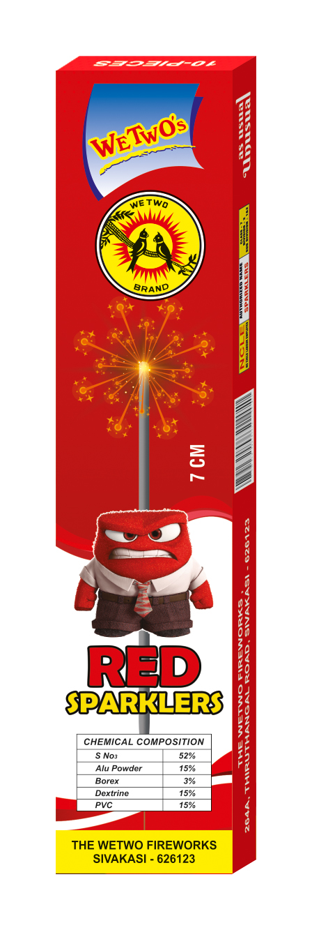 7 CM Red Sparklers