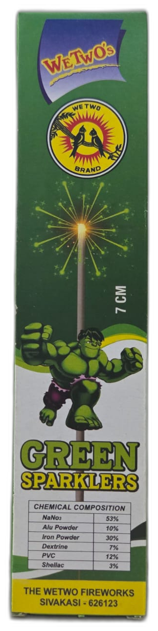 7 CM Green Sparklers