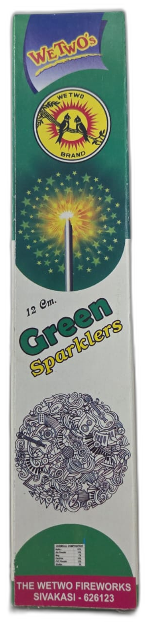 12 CM Green Sparklers