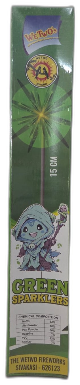 15 CM Green Sparklers